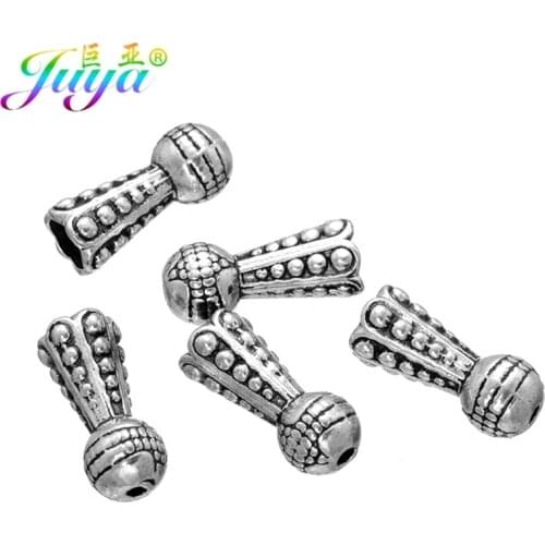 Wholesale 30pcs DIY Tassels Jewelry Material Supplies Tibetan Silver Color Long Bead Caps Fashion Jewelry Accessories