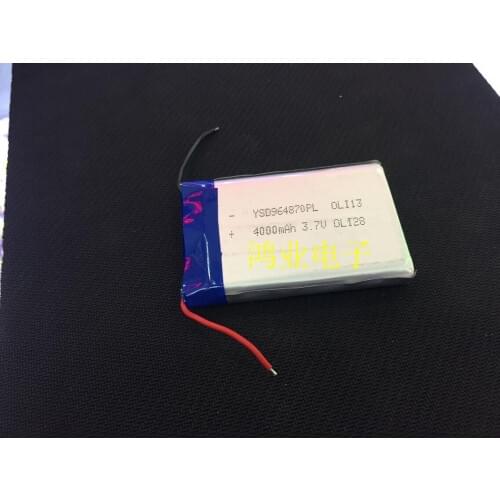 3.7V 964870P 104870P 4000MAH lithium polymer batteries mobile power monitor Rechargeable Li-ion Cell