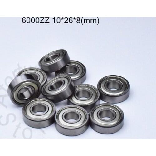 6000ZZ 10*26*8(mm) 1Piece bearing ABEC-5 6000 6000z 6000ZZ chrome steel deep groove bearing