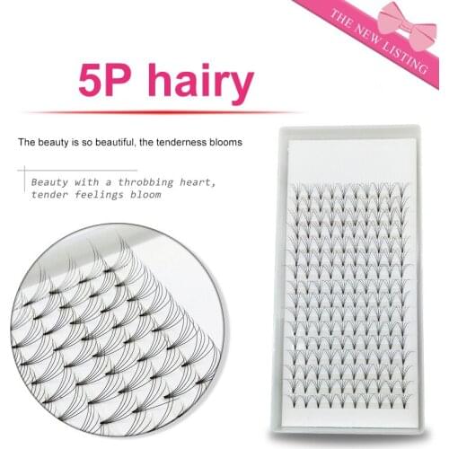 5P Flower Hair Grafting Eyelashes 5 Root Flower Hair False Eyelash Factory Wholesale Natural Naked Makeup Growing Eyelashes