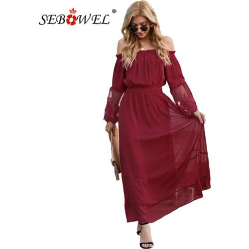 Расклешенные летние платья SEBOWEL China At AliExpress