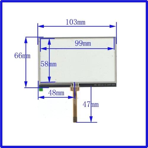 ZhiYuSun 4.3 inch 103*66 4 wire TOUCH SCREEN the glass touch for GPS this is compatible FOR SHARP LQ043T3DX01