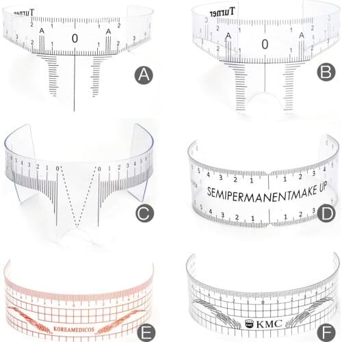 1pcs makeup eyebrow measuring eyebrow guide ruler tool reusable permanent eyebrow positioning ruler tattoo accessories