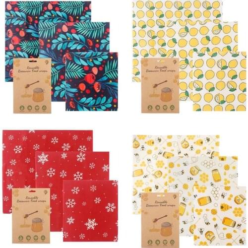 1PC Reusable Food Wraps Sustainable Organic Bees Wax Lid Cover Wrap Food Storage Eco Friendly Sandwich Fruit Beeswax Wrap