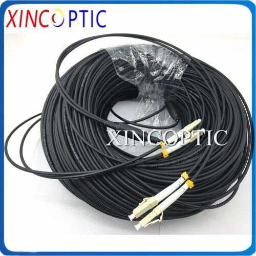 100M 2Core MM 50/125 OM2 OM3-300 2C SC ST FC LCUPC-LC Outdoor 3.0mm 2Fibers Armored LSZH Fiber Optic Patch Cord Jumper Cable