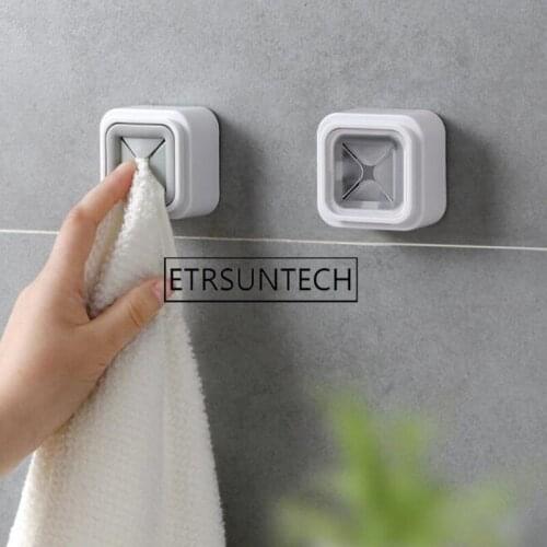 100pcs Towel Holder Convenient Kitchen Storage Hooks Sucker Wall Window Bathroom Tool Washing Cloth Hanger Rack