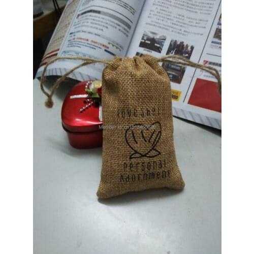 100pcs/lot CBRL jute/linen/flax drawstring bags&pouch for toiletry/nuts,Various colors,size customized,wholesale