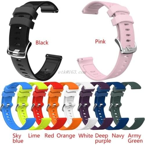 20mm Universal Sport Silicone Wristband Watch Strap for GArmin Forerunner 245 245M 645 Vivoactive 3 SAmsung GAlaxy Watch