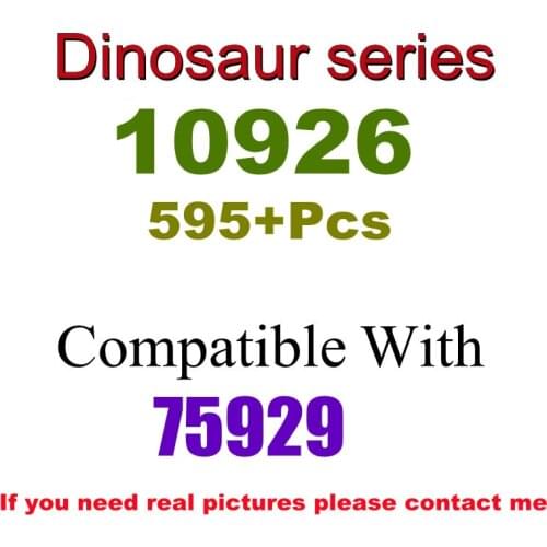 595Pcs 10926 Building Block Toy Dinosaur Series 75929 Assembled Building Block Childrens Toy Gifts