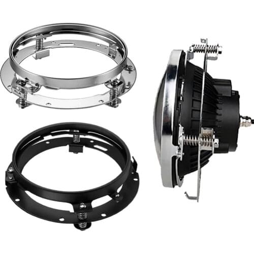 7 Inch Round LED Headlight Mounting Bracket Ring Fit for Harley-Davidson Motorcycle Black 7" Bracket Fit for Suzuki Motobike