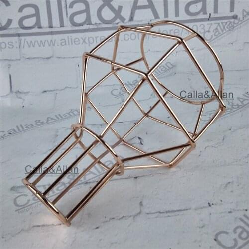 Copper/black/white M10 hole lamp shade 140mmX195mm iron Antitank grenade cage edison lamp shade DIY iron shade for lighting