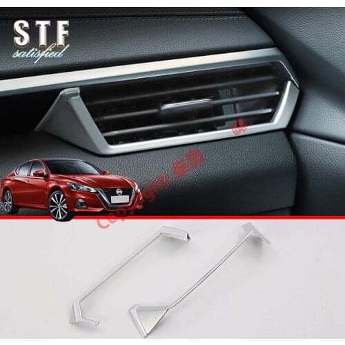 ABS Pearl Chrome Interior Air-Condition Vent Outlet Cover Trim For Nissan Altima MK7 2019 2020