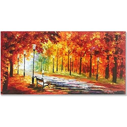 3D Abstract Canvas Painting Thick Texture Oil Painting On Canvas Hand Painted Walking In The Rain Wall Art Picture For Hom Decor