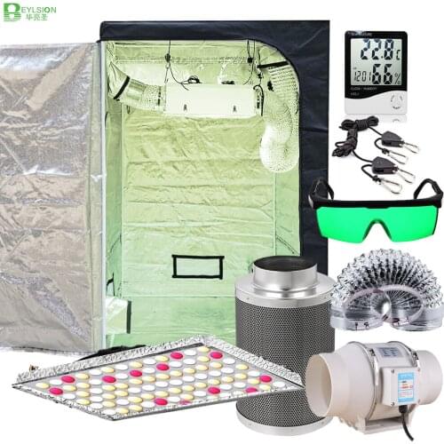 BEYLSION Indoor Hydroponic Plants Greenhouse Grow Tent Setup Complete Kit Proffessional Grow Plant LED Lamp Light Grow Room Box