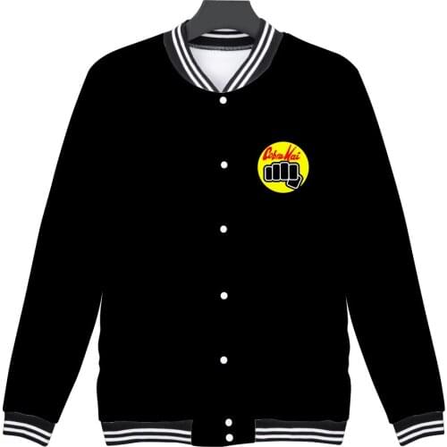 The Karate Kid Cobra Kai Baseball Jacket Bomber Hip Hop Uniform Outwear Cosplay Costume Fashion 3D Print 2020 Men V-neck Adult