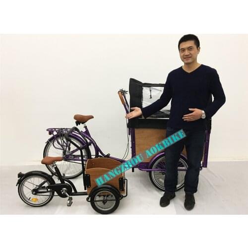 Kids Cargo Bike Custom Made Children Market Kids Fun European Hot Selling Child Bike Tricycles Wooden Cart Carrier Household