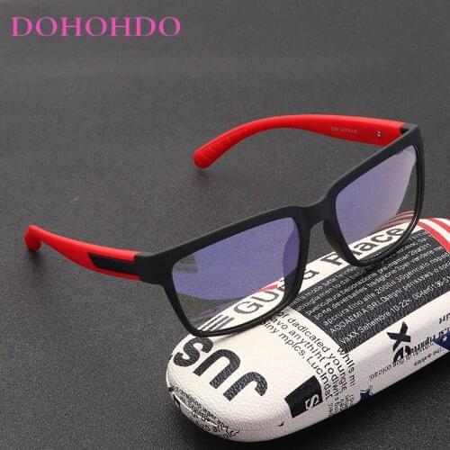 DOHOHDO New Anti Blue Light Glasses Men Women 2021 Square Eyeglasses Male Computer Clear Lens Eyeware Anti-UV Spectacles Oculos