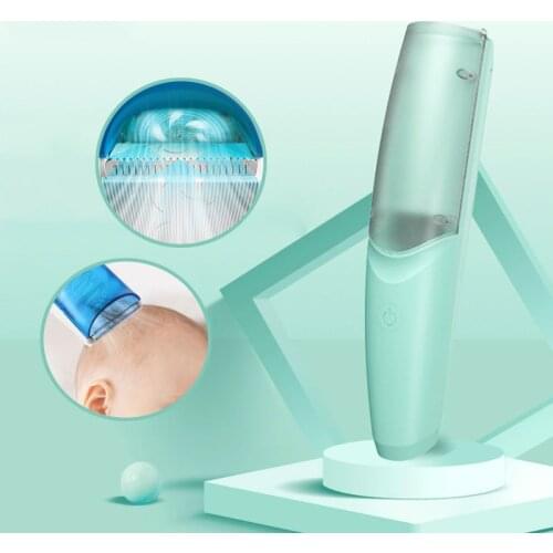Electric Baby Hair Clipper Professional Kids Hair Trimmer Mute IPX7 Waterproof Automatic Hair Absorption Hair Clippers YD-0955