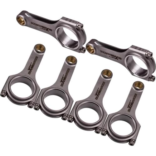 H-Beam Connecting Rods For Mitsubishi 6G72 3000GT GTO Eclipse Montero L400 6pcs Conrod Piston Pin Balanced Bielle Pleuel
