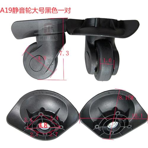 A19 Mute Wheel Trolley Luggage Wheels Accessories Caster For Batch Replacement Luggage Parts Wheels Suitcase Accessories Repair