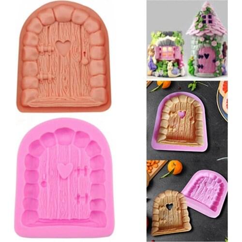 Creativity 3D Firy House Door Silicone Fondant Mould C^ake Decorating Chocolate Craft Mold Home Kitchen Baking Tools Инструменты
