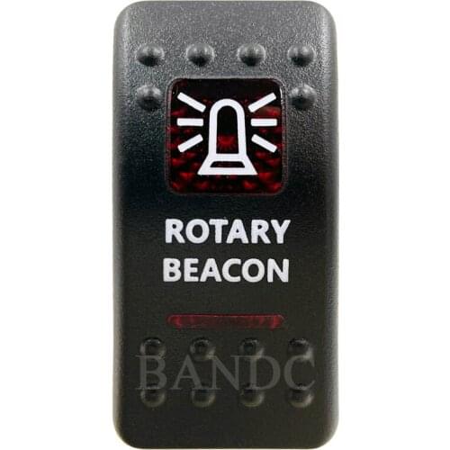 Cover Cap Only！ROTARY BEACON Rocker Switch Cover Cap Red Window Labeled for Boat Truck ARB Carling NARVA Control Cap Accessories