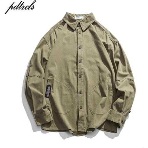 New Western Style Fashionable Brand Color Printed Letter Full Sleeve Thin Mens Shirts Hip Hop Autumn Casual Vintage Male Shirts