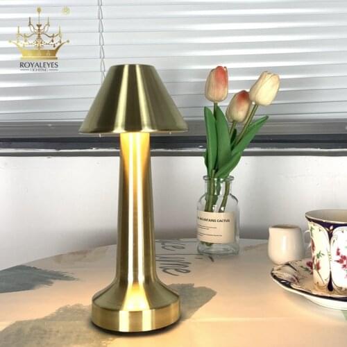 Retro Bar Table Lamp LED Desktop Night Light Rechargeable Touch Sensor Wireless Restaurant Coffee Living Room Decor Lighting New