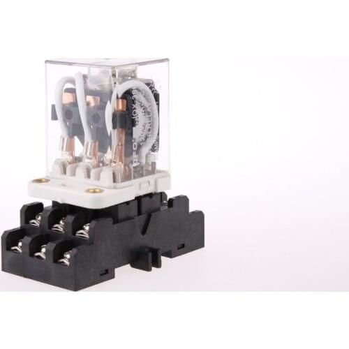 JQX-38F DC24V 40A 11 Pin 3PDT Coil Power Relay With Socket