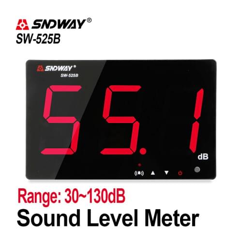 SNDWAY 30-130dB Digital Sound Level Meter Data PC via USB Wall hanging Noise Decibel Monitoring Tester Diagnostic-tools SW-525B