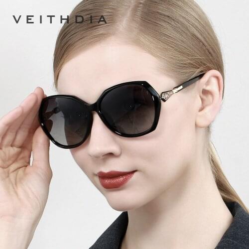 VEITHDIA 2020 Designer Womens Sun glasses Polarized UV400 Gradient Lens Glasses Luxury Ladies Sunglasses Eyewear For Women 3170