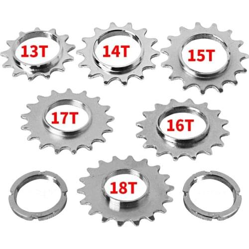 Steel Flywheel Fixed Gear Bike 16T 17T 18T Teeth Single Speed With Locking Ring Electroplating Bicycle Accessories Cycling Parts