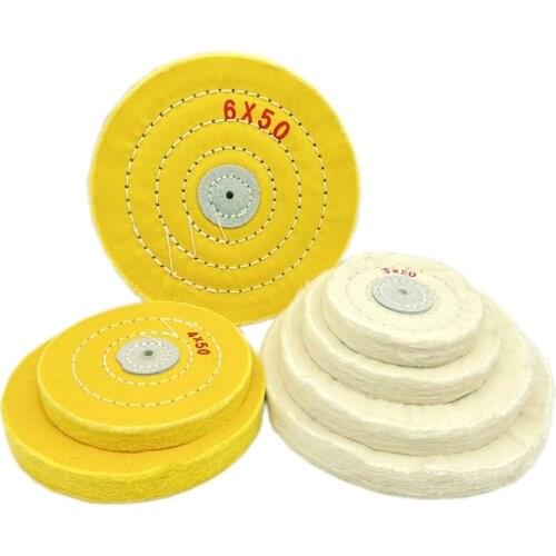 Dentist Material Cotton Polishing Wheel Cloth Buffing Wheel 3-6 inch Arbor Buffer Mirror Polish Round Wheel 50 layers Abrasive