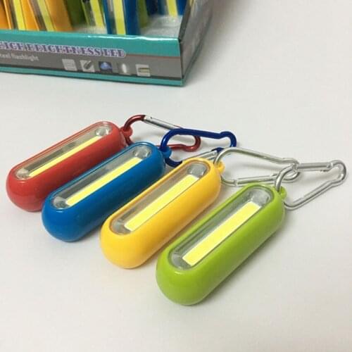 Mini LED Flashlight Keychain 3-file ABS Plastic Handy Lights Outdoor Hiking/Fishing/Camping Lighting Carabiner Lamp AAA