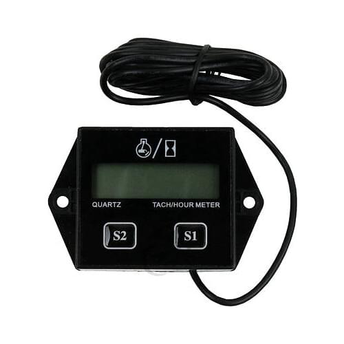 Digital Tach Hour Meter Tachometer Gauge For 2 Stroke & 4 stroke Gas Engines