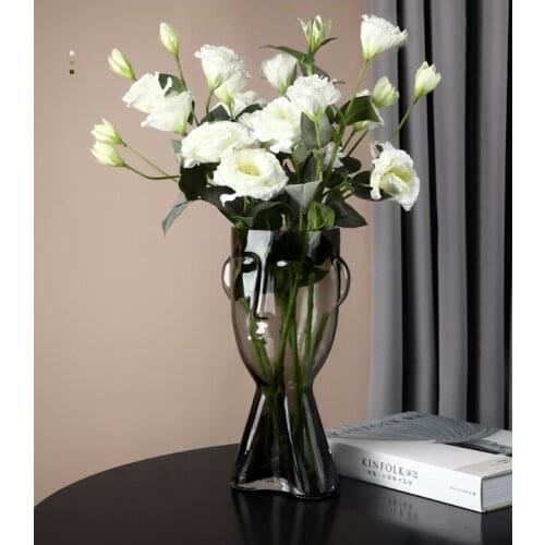 Vase Living Room Dried Flowers Nordic Ins Style Glass Transparent Dill Home Plastic Decoration Accessories Flower Vases For Home