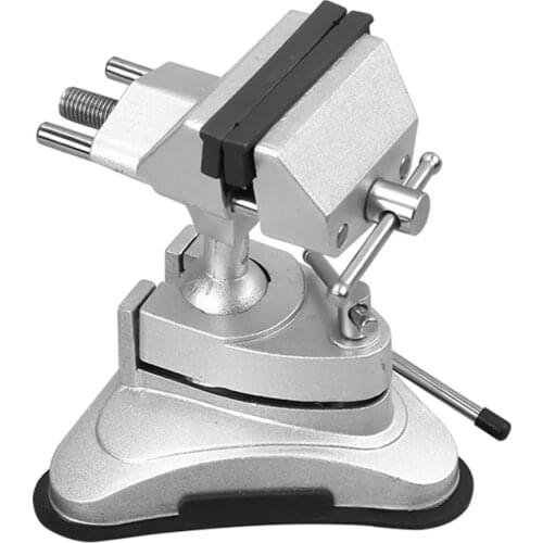 360 Degree Rotation Suction Cup Bench Vise Aluminum Tiger Vise True Glass Home Multi-Function Small Table Tiger Clamp Hand Tool