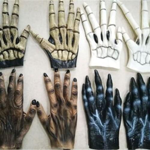 Halloween Ghost Festival Vinyl Animal Werewolf Orangutan Gloves Tricky Horror Decoration Stage Performance Props AccessoriesYK97