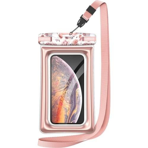 TPU Sealing Waterproof Phone Pouch with Lanyard 50x1.6cm Inflatable Protective Case Cover For Water Sport Beach Swimming Bag