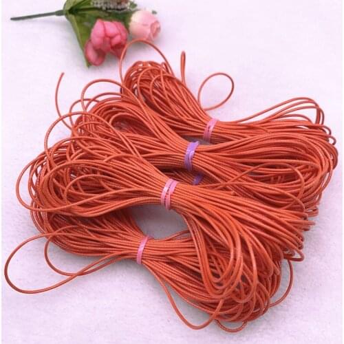 0.5-2.0mm Orange Waxed Cord Waxed Thread Cord String Strap Necklace Rope Beads for Jewelry Making DIY Bracelet Accessories