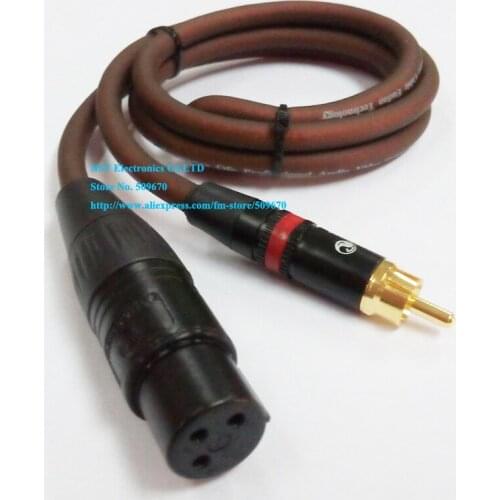 High Quality 1.5M Copper Microphone XLR 3Pin Female to Golden Plated RCA Male Plug Audio Connector CableFree Shipping/1PCS
