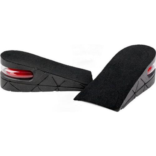 1Pair Men Women Muti-Layer PVC 5cm Air Cushion Adjustable Height Increase Insoles Lift Heel Inserts Higher Shoes Pads