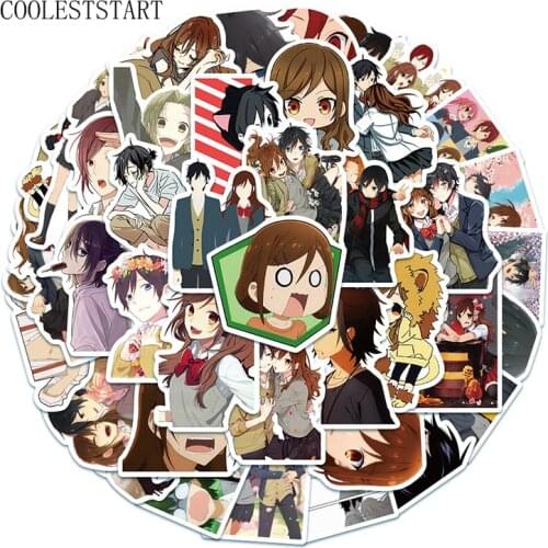 10/50Pcs/pack Japanese Anime Horimiya Graffiti Stickers For Laptop Skateboard Luggage Refrigerator Notebook Toy car Motorcycle