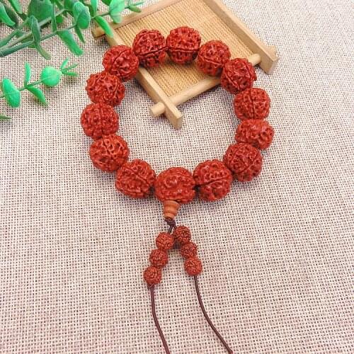 18MM Nepal Five Petaled Vajra Bodhi Buddha Bead Bracelet Stimulate Circulation Of Blood Drive Out Evil Spirits Temple Ornaments