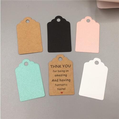 200Pcs New Fashion Style Kraft Cardboard Gift Tag Handmade Hang Head Labels For Beautiful Flower Bouquet Price Card Paper Tags