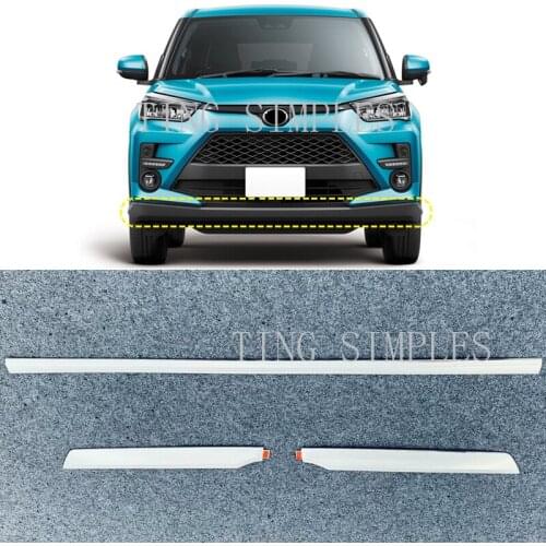 Fit for Toyota Raize 2020 2021 Car Exterior Accessories ABS Chrome Front Bumper Bottom Grill Cover Molding 3pcs accessories