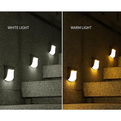 4pcs Light Control Art Solar Led Wall Lamp Efficient Wall Mount Outdoor Waterproof IP66 Garden Led Solar Powered Wall Lights
