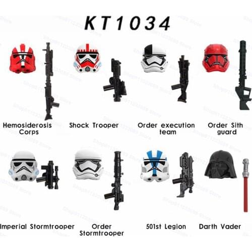 8pcs/set 501st legion Darth Stormtroopers Vader Assemble Building Blocks Bricks Star Model Figures Wars Toy Children Gift KT1034