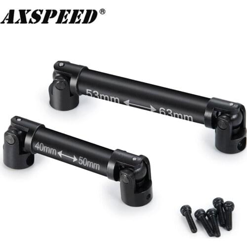 AXSPEED Metal Drive Shaft 40+53mm for 1/24 Axial SCX24 AXI00001 AXI00002 Steel Transmission Shaft RC Crawler Car Upgrade Parts