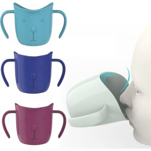 Baby Insulation Oblique Mouth Cup Leakproof Infant Learning Drinking Cups Slanted Cup Anti-fall Baby Drinking Trainning Cup